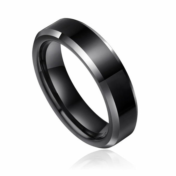 Personalized black mens promise ring