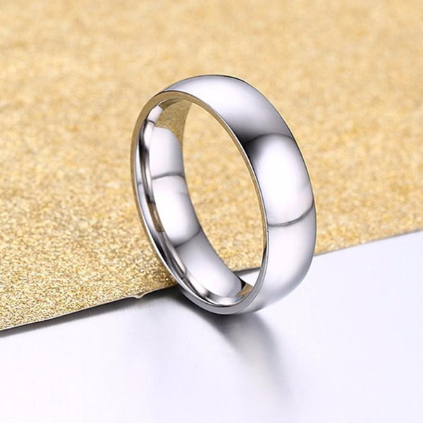 Personalized Silver Stainless Steel Unisex Rings