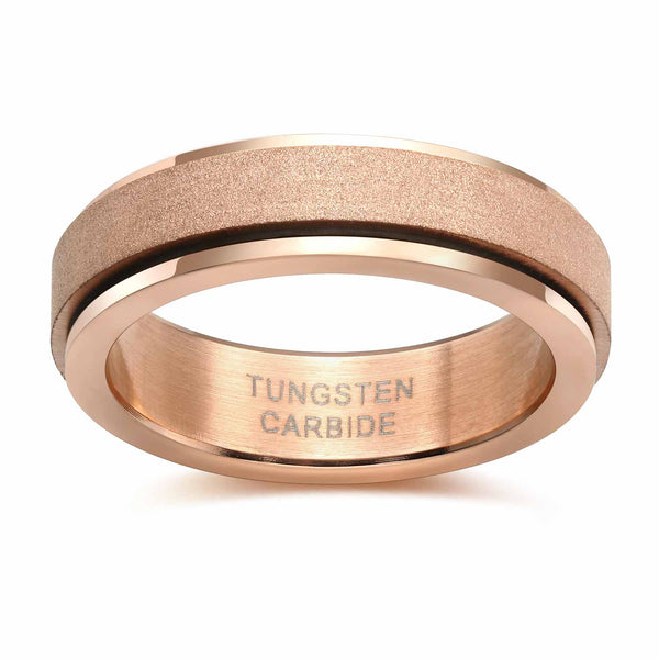 Fidget rings - rose gold spinner ring for her