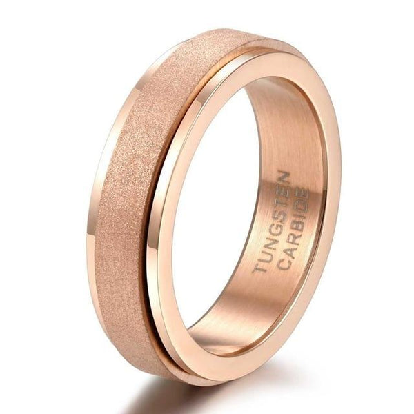 Fidget rings - rose gold spinner ring for her