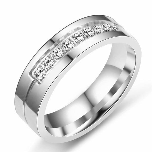 personalized matching silver promise rings for him and her