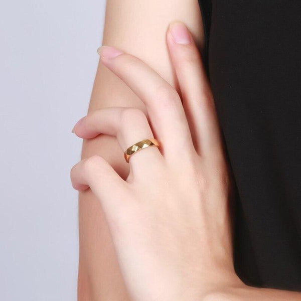 Unique womens ring - personalized womens gold ring