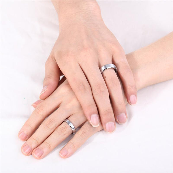 Rings for him - brushed silver Tungsten mens ring