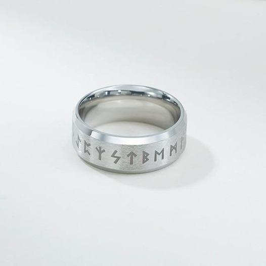 Nordic mythology viking runes mens ring