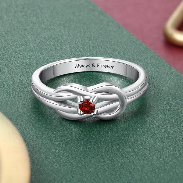 Personalized Celtic knot ring for women