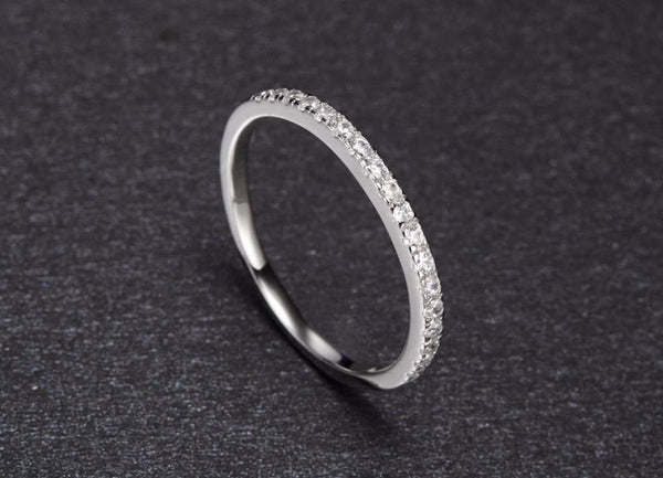 Simple minimalist silver ring for women
