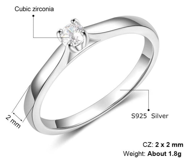 Simple promise ring - sterling silver womens ring