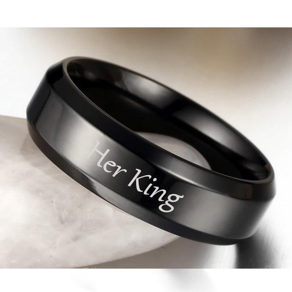 King and queen couples promise rings