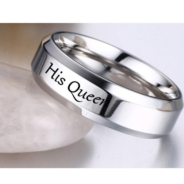 King and queen couples promise rings