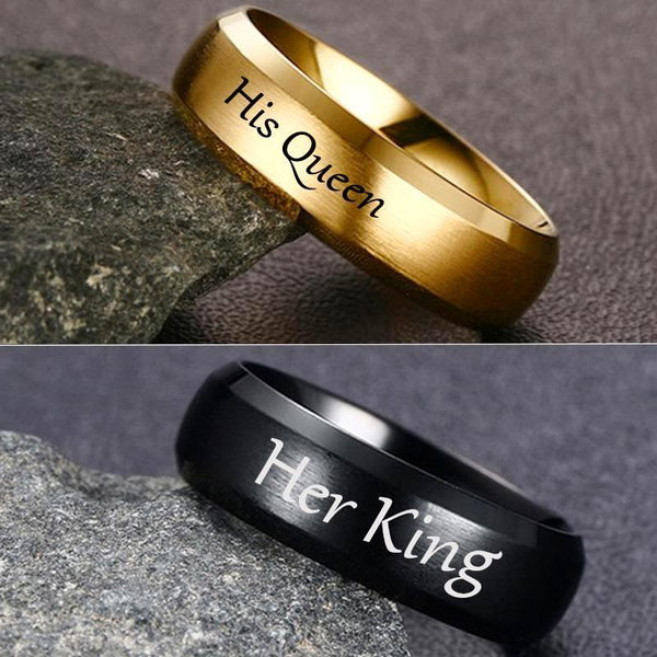 Her King and His Queen Couples Rings