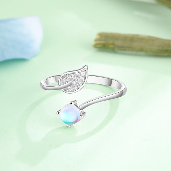 Moonstone ring - sterling silver ring for women