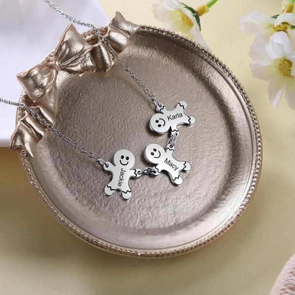 Buy the Silver Christmas Charm Bracelet with Gingerbread Man