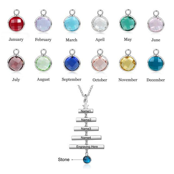 Christmas jewelry - Christmas tree personalized necklace