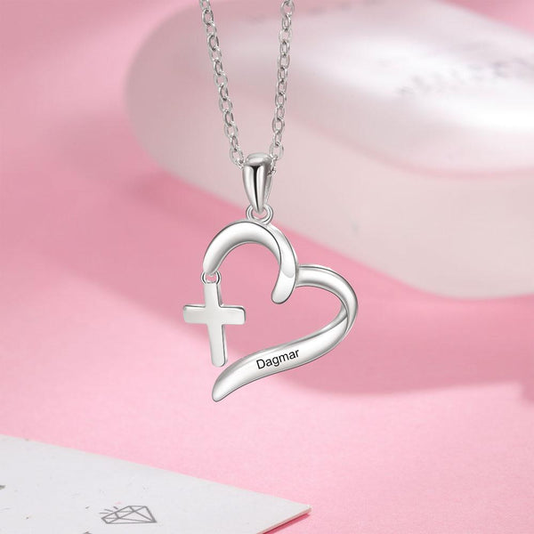 Religious Christian Catholic cross necklace for women