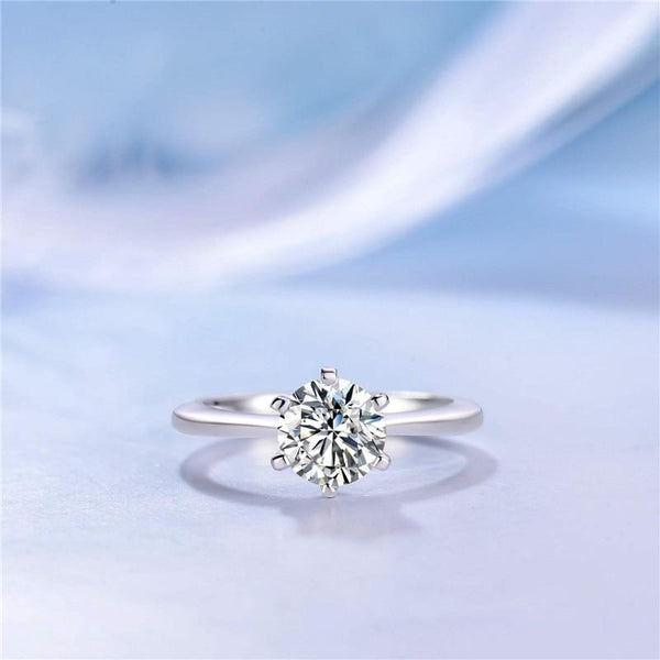 Promise ring for her - princess sterling silver womens ring