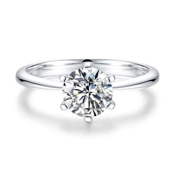 Promise ring for her - princess sterling silver womens ring