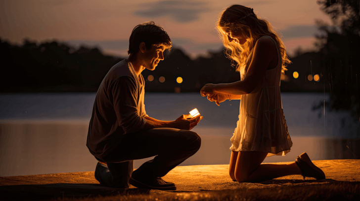 Do you kneel to give a promise ring?