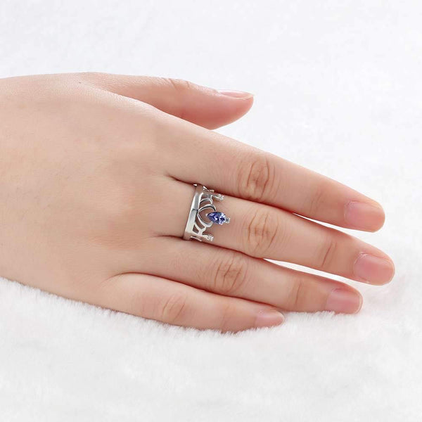 Princess Sterling Silver Womens Ring