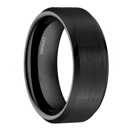 Rings Black Center Polished Stainless Steel Ring Cfr7028 6mm / 7 Wholesale Jewelry Website 7 Unisex