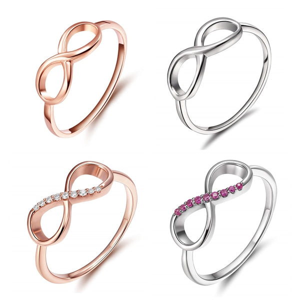 Infinity Sterling Silver Womens Rings