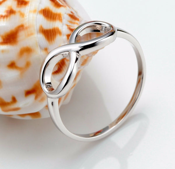 Simple Infinity Silver Womens Rings