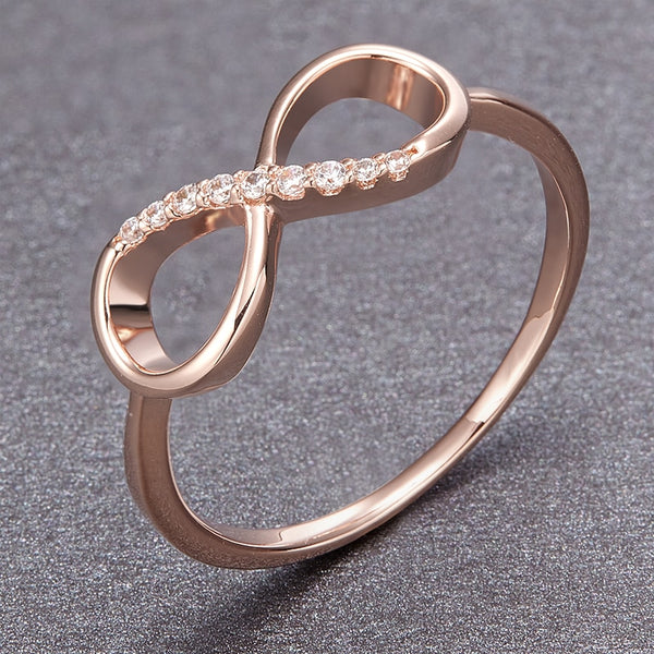 Infinity Rose Gold Womens Rings