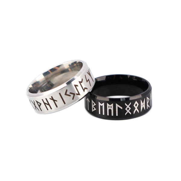 Viking Amulet Norse Runes Silver Ring