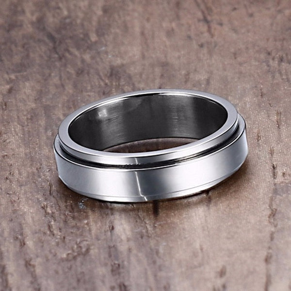 6mm Silver Spinner Fidget Rings for anxiety