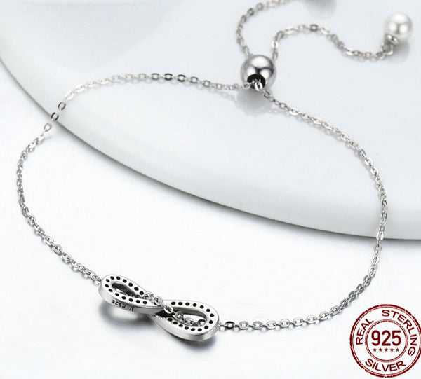 Infinity Love Sterling Silver Bracelet gift for women