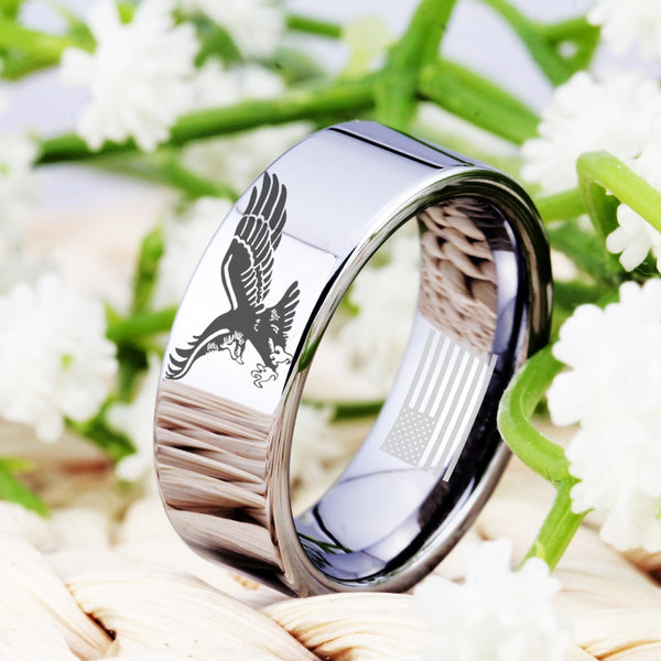 USA Ring, American Patriotic Ring, Patriotism US Mens Ring