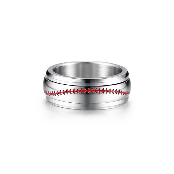 Baseball Silver Spinner Ring