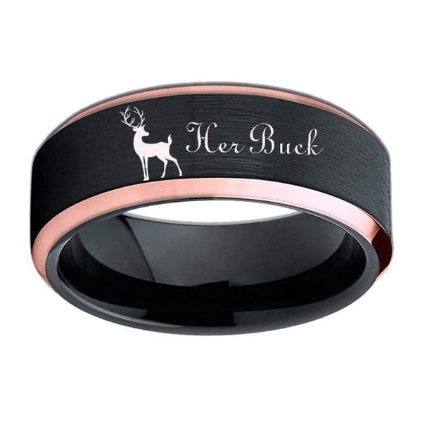 Her Buck Black Mens Ring Gift For Him