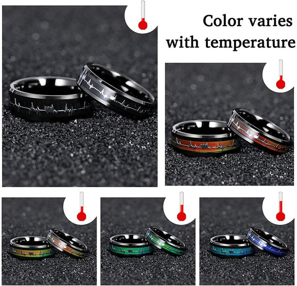 EKG Heartbeat Color Changing Ring