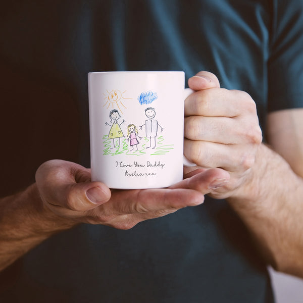 Unique personalised Father's Day Gift | Your Child's Drawing on a Mug