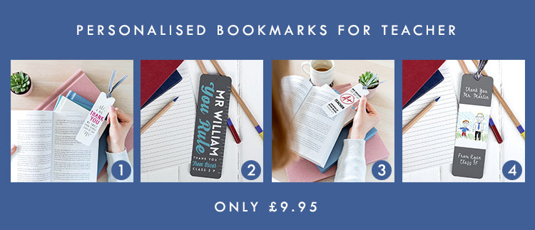 Personalised bookmark gift for teacher