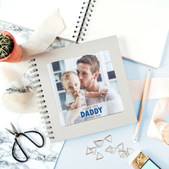 Personalised metal photo plate cover scrapbook and photo album for father's day