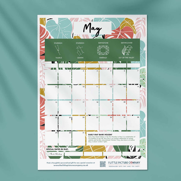 Pritable May Monthly Planner