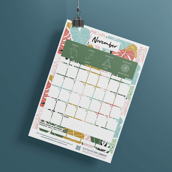 Free Printable November Planner Calendar