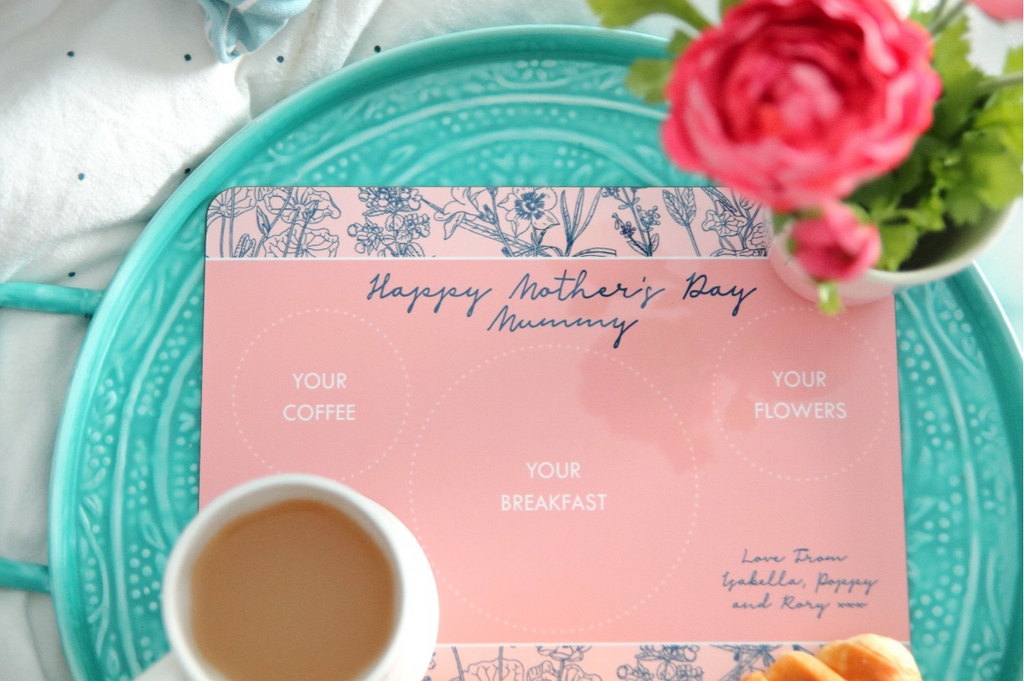 Personalised Breakfast in bed placemat for Mother’s Day