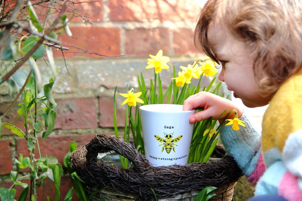 Personalised ‘Bee’ Positive Flower Pot & Wildflower Seed Kit 