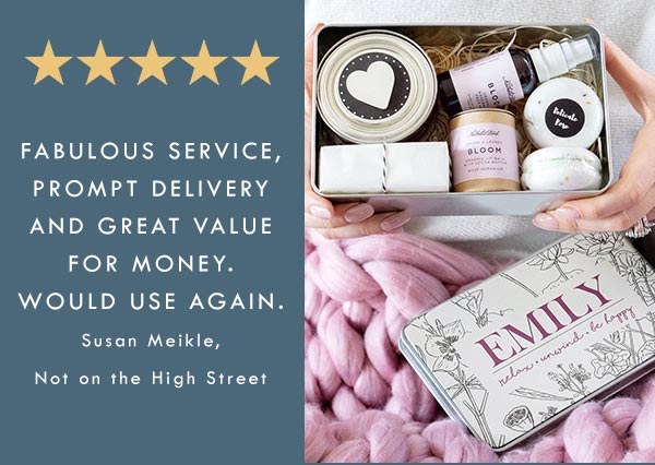 Top 5 best selling personalised gifts: pamper gift set for her
