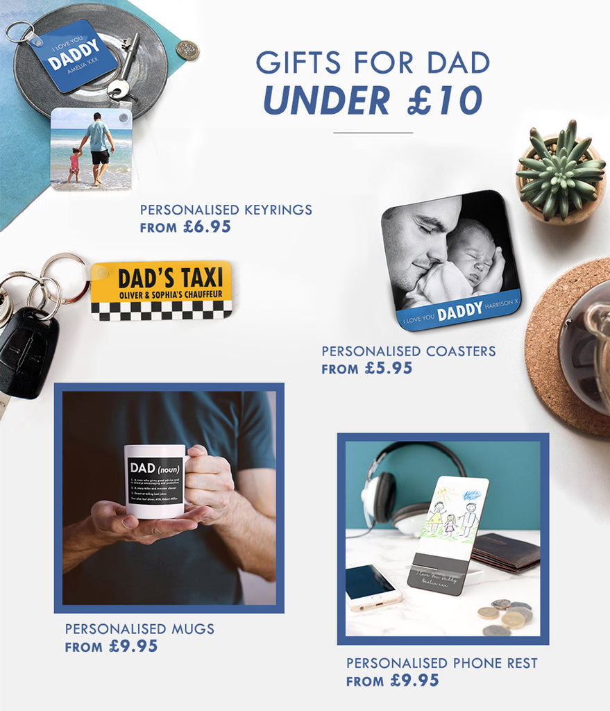 Unique Personalised Father's Day Gifts for Dad under £10