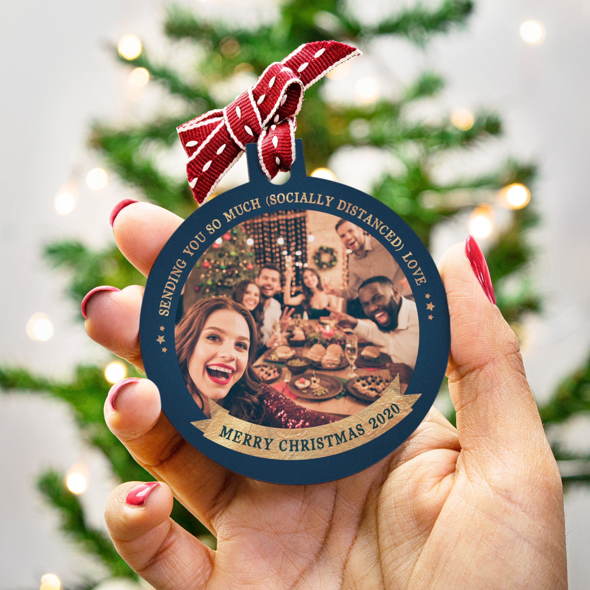 Personalised Lockdown Photo Christmas Tree Bauble The Little Picture