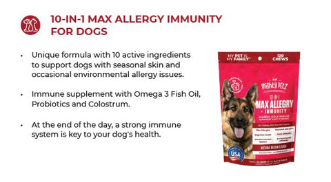 Max Allergy + Immunity Chew package & product description