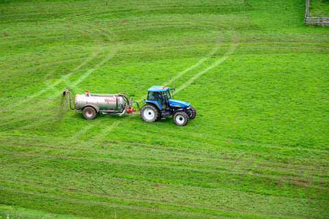 green field and the machine