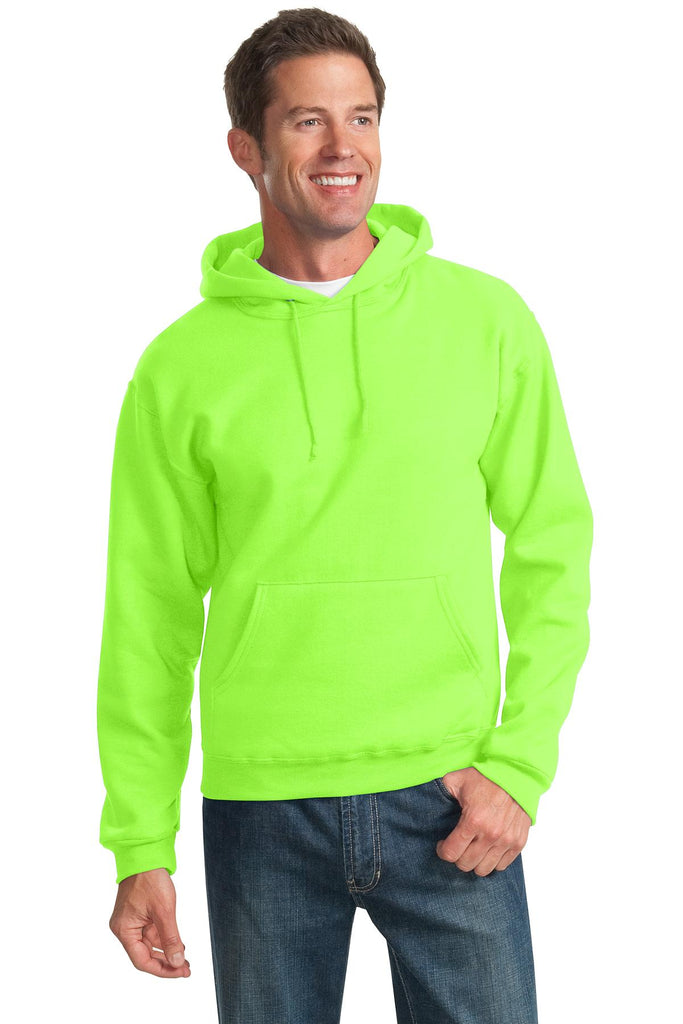 neon green hooded sweatshirt