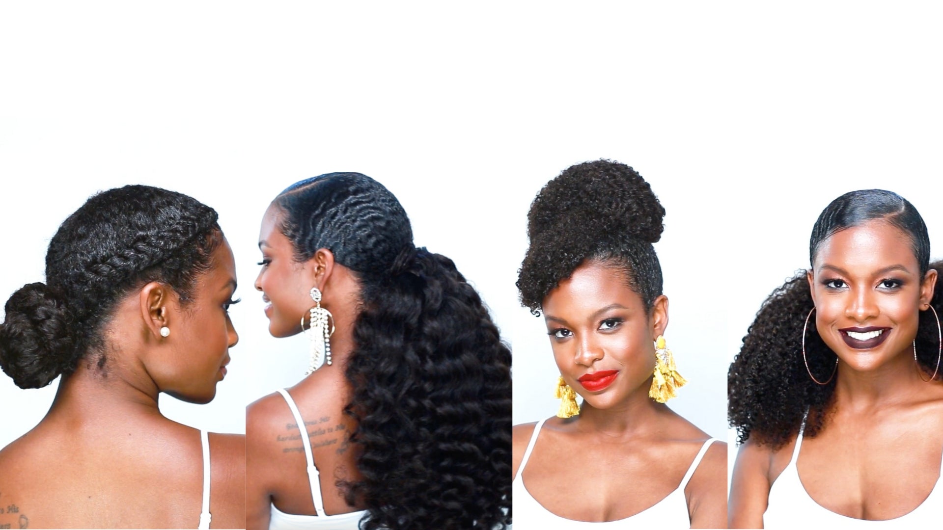 4 Drawstring Ponytail Styles For Natural Hair Heat Free Hair