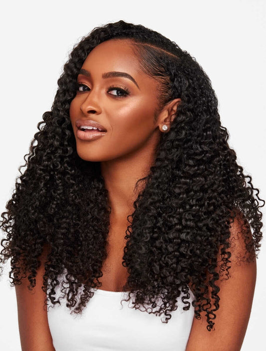 Clip In 3C Curly Hair Extensions for Black Hair | Heat Free Hair