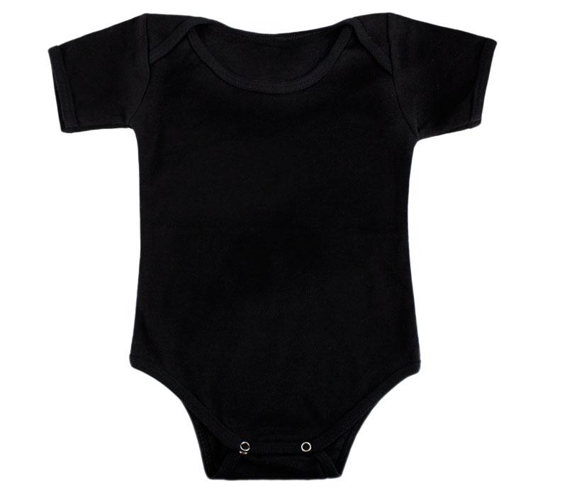 Manche Courte Noire De Bebe De Corps Plash