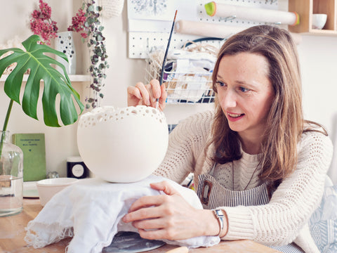 Katie Robbins in her studio